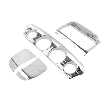 Tri Line Gauge Stereo Accent Trim Cover For Harley Touring Electra Street Glide
