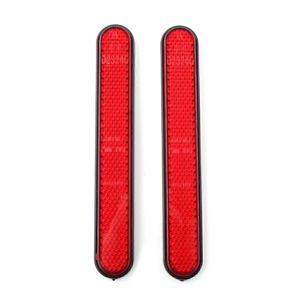 2PCS Rear Mudguard Fender Reflector For Harley Sportster 883 1200 X48 A1 ABS Red