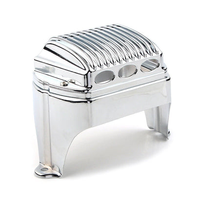 Chrome Front Voltage Regulator Cover Trim Accent Fit for Harley Bagger 1997-2011