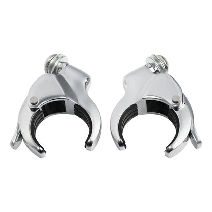 49mm Detachable Windshield Clamps Fit For Harley V-Rod Super Glide Fat Bob 18-Up