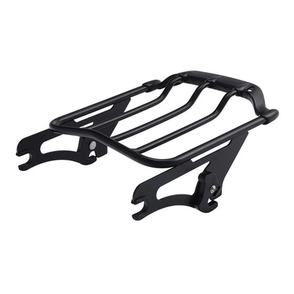 Black 2-Up Luggage Rack Fit For Harley Touring Electra Street Road Glide 2009-25
