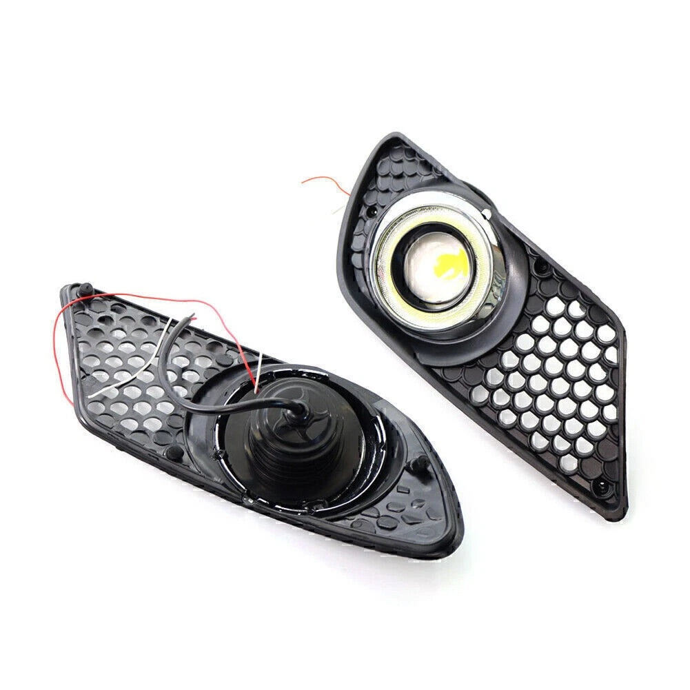 Pair Front Bumper FogLight Grill with light For Mercedes Benz C CLASS W204 08-10