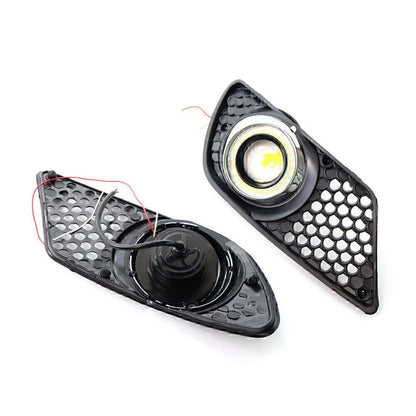 Pair Front Bumper FogLight Grill with light For Mercedes Benz C CLASS W204 08-10