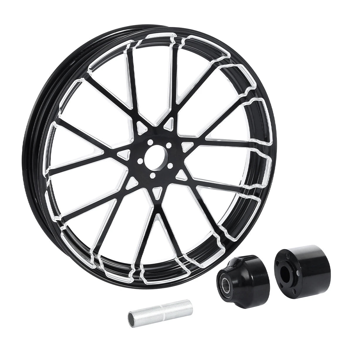 21'' Front Wheel Rim Single Disc Hub &Fender Fit For Harley Touring 2008-2025 US