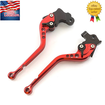 For Yamaha YZF 350 BANSHEE 1989-1996 1997-2008 CNC Brake Clutch Levers Long Red