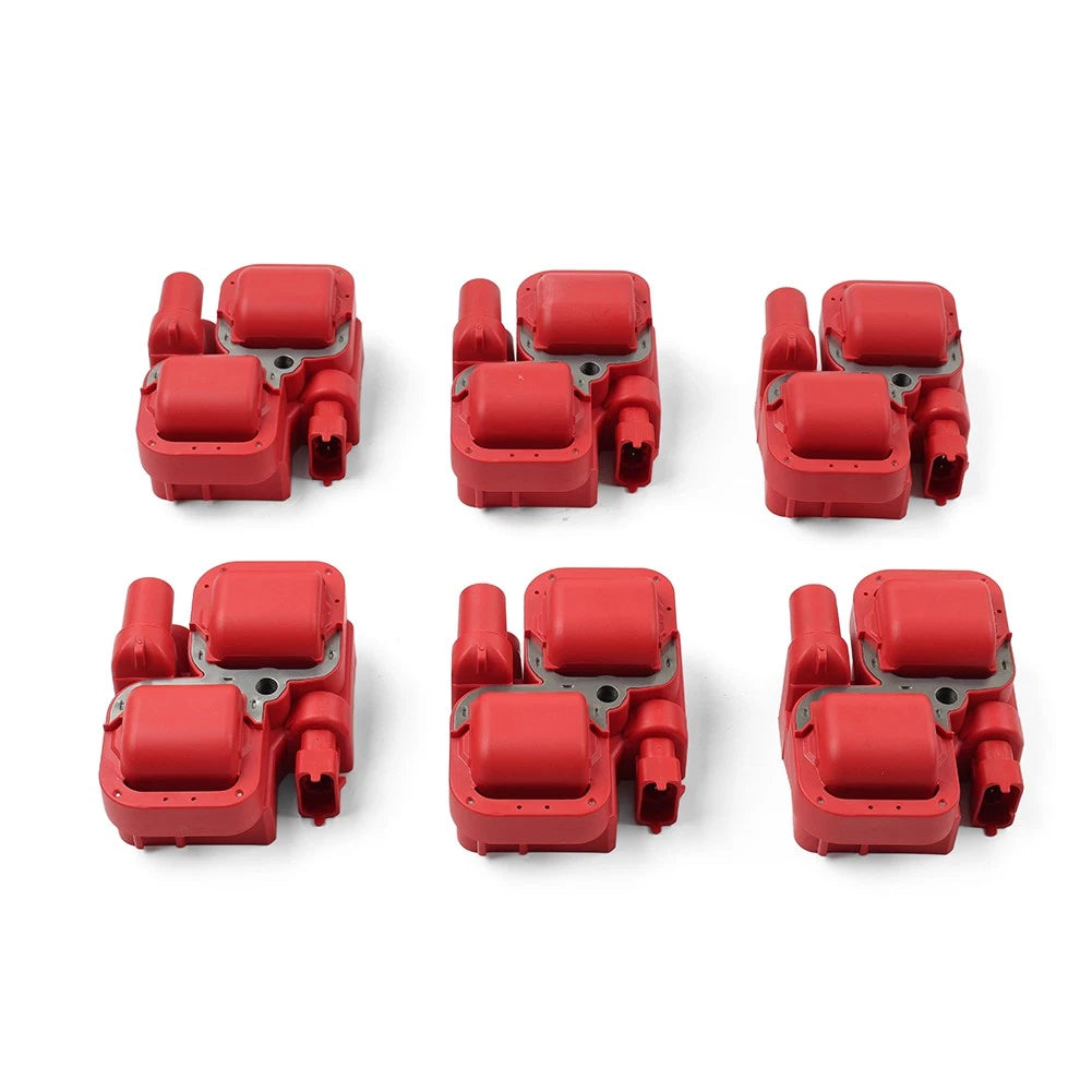 6x Ignition Coil Pack UF359 For Benz E320 ML320 C280 C240 S430 SL500 CLK320 Red