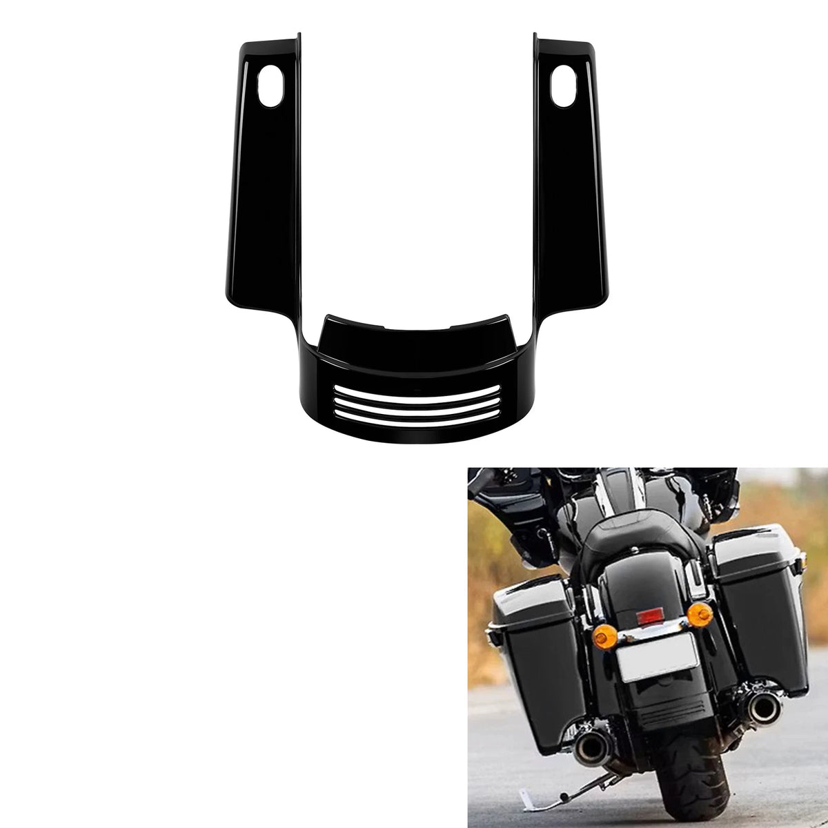 Gloss Black Rear Fender Fascia Fit For Harley Touring Electra Road Glide 2014-Up
