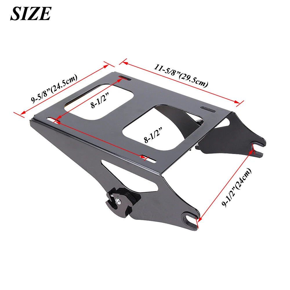 Two Up Tour Pack Mount Luggage Rack W/ Docking Hardware Kits For Harley Touring