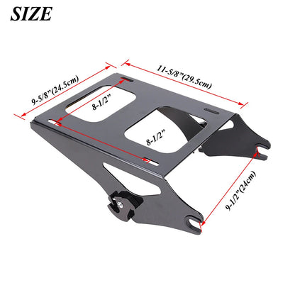 Two Up Tour Pack Mount Luggage Rack W/ Docking Hardware Kits For Harley Touring