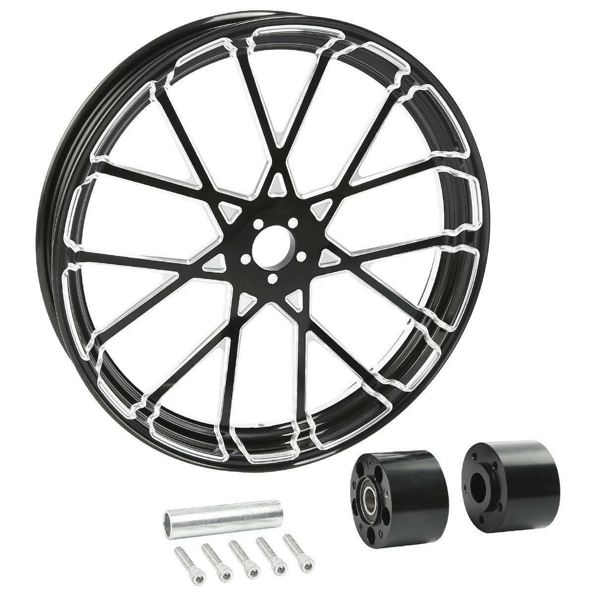 21" Front Wheel Rim Dual Disc Wheel Hub For Harley Touring Road Glide 08-25 ABS