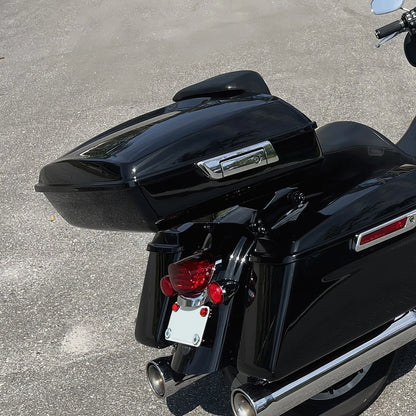 Painted Black Chopped Trunk Backrest Pad Fit For Harley Touring Models 2014-2026