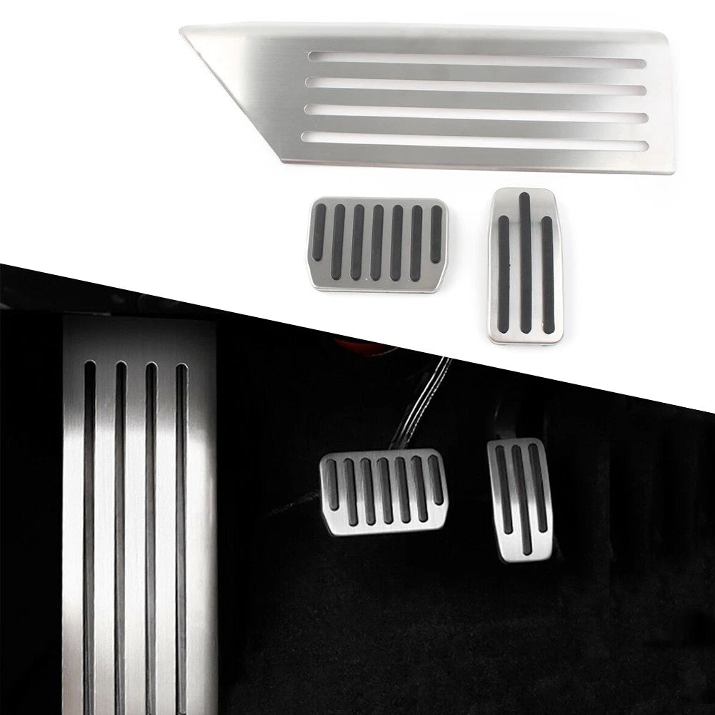 3x Accelerator Gas Fuel Brake Foot Rest Pedal Steel For Tesla Model 3