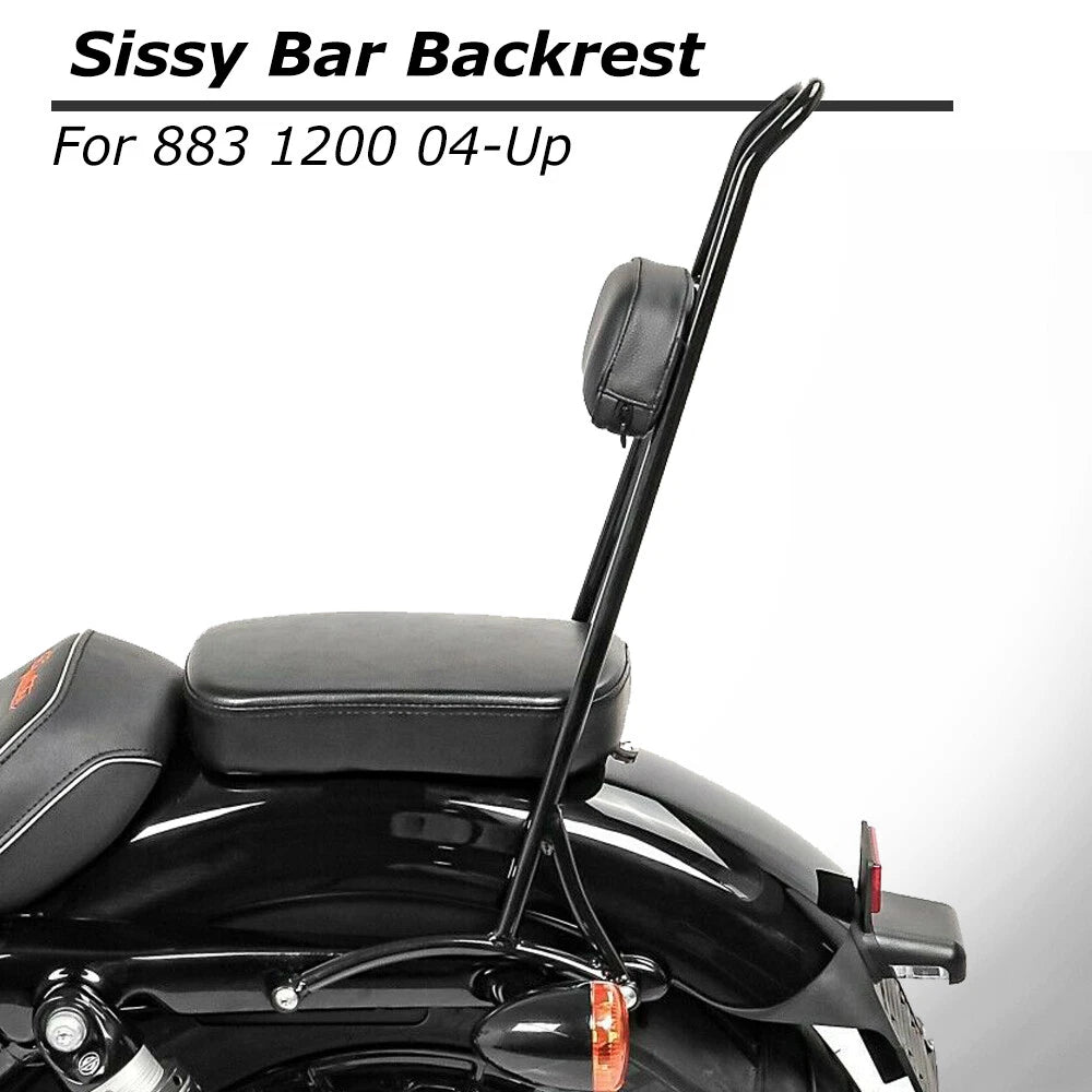 20" Tall Sissy Bar Backrest Pad For Harley Sportster Iron XL 883 1200 2004-2021