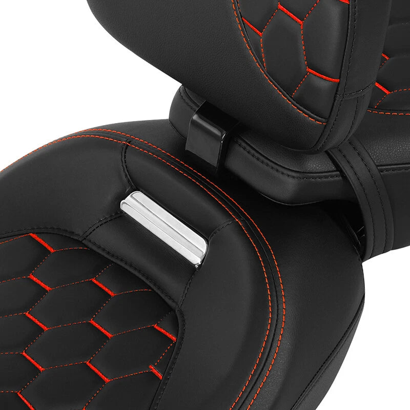 Driver Passenger Seat Rider Backrest Pad For Harley Street Road Glide 2009-23 22