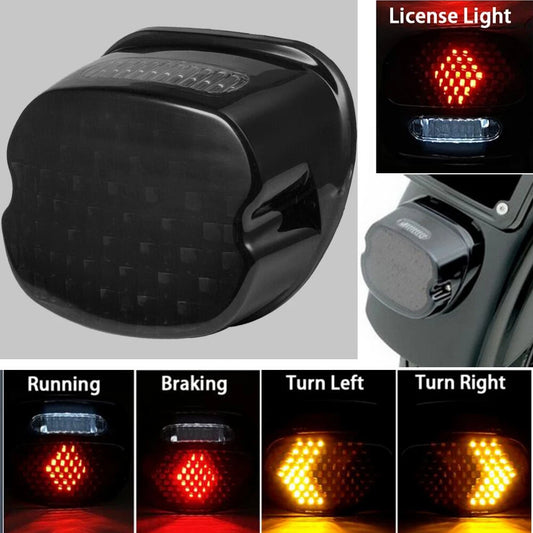 LED Rear Brake Turn Signal License Tail Light For Harley Touring Dyna Sportster