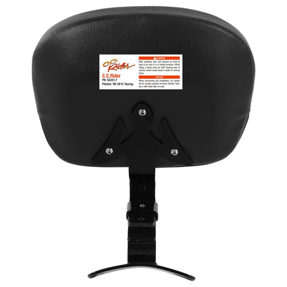 Black Front Rider Driver Backrest Pad Fit For Harley Street Road Glide 09-23 22