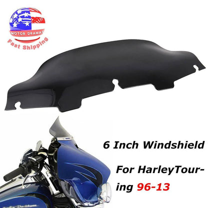 6" Wave Windshield Windscreen For Harley Touring Electra Street Glide 96-13 USA