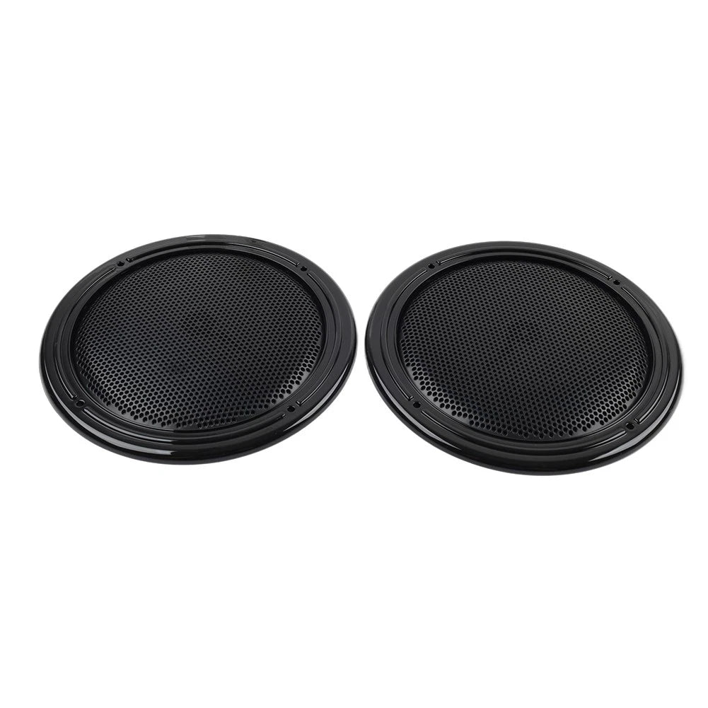 4X Black Rear Tour Pack Speaker Pod Grilles Fit Harley Road Tri Glide FLTRU
