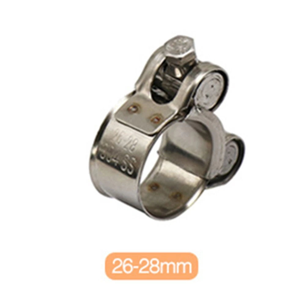 Motorcycle Exhaust Pipe Clamp 26mm-28mm Stainless Steel Muffler Fixed Caliper US