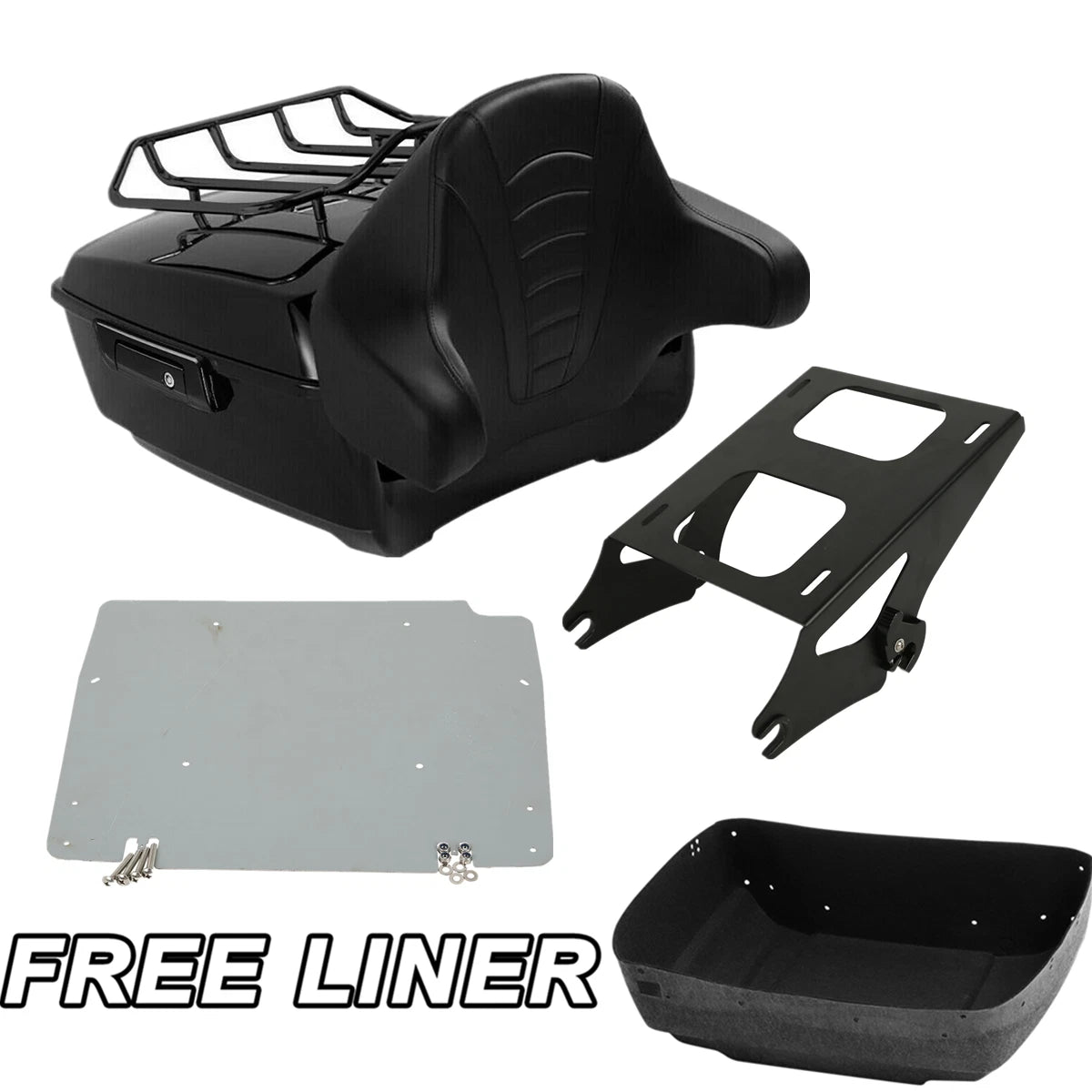 King Trunk Backrest Mount Plate Fit For Harley Touring Models 2014-Up