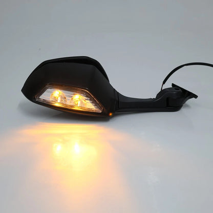 Rear View Mirrors w/ Turn Signals Fit For Kawasaki Ninja ZX10R 2016-2022 2023