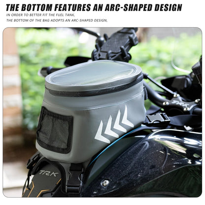 Waterproof Motorcycle Tank Bag Motorbike Luggage Phone Holder Fuel Saddlebags