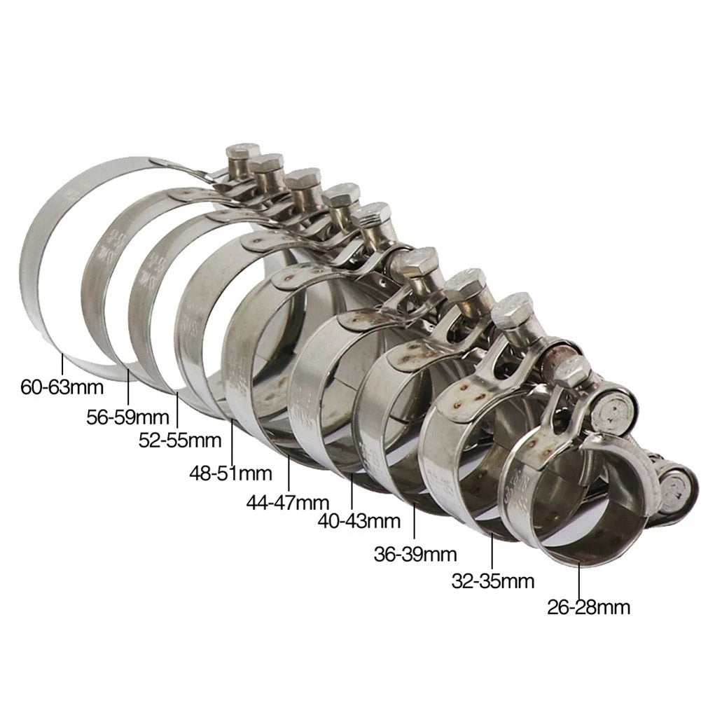 1PCS Motorcycle Exhaust Pipe Clamp 55mm Stainless Steel Muffler Fixed Caliper US