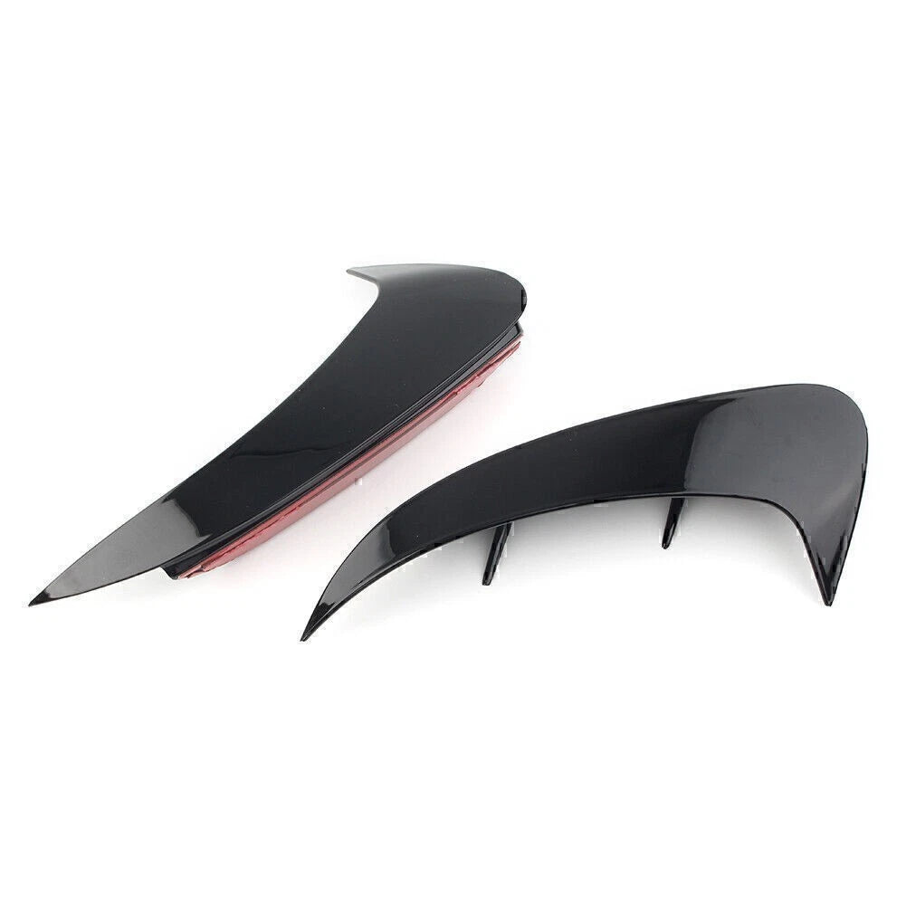 ABS Rear Bumper Fins Trim Canards Splitter For Benz A Class W177 Sport 2019+ Blk