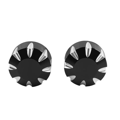 Pair Black Front Axle Nut Cover Caps For Can-Am Spyders GS RS RT ST F3 2008+