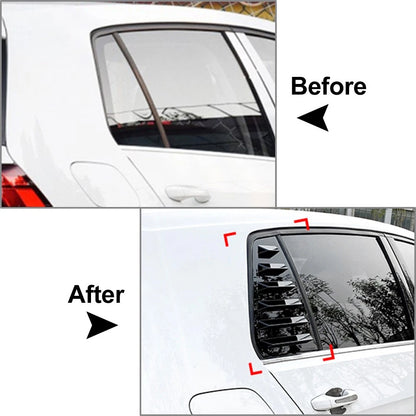 Rear Window Side Vent Shutter Louver Cover Trim For VW Golf MK7 MK7.5 2014-2019