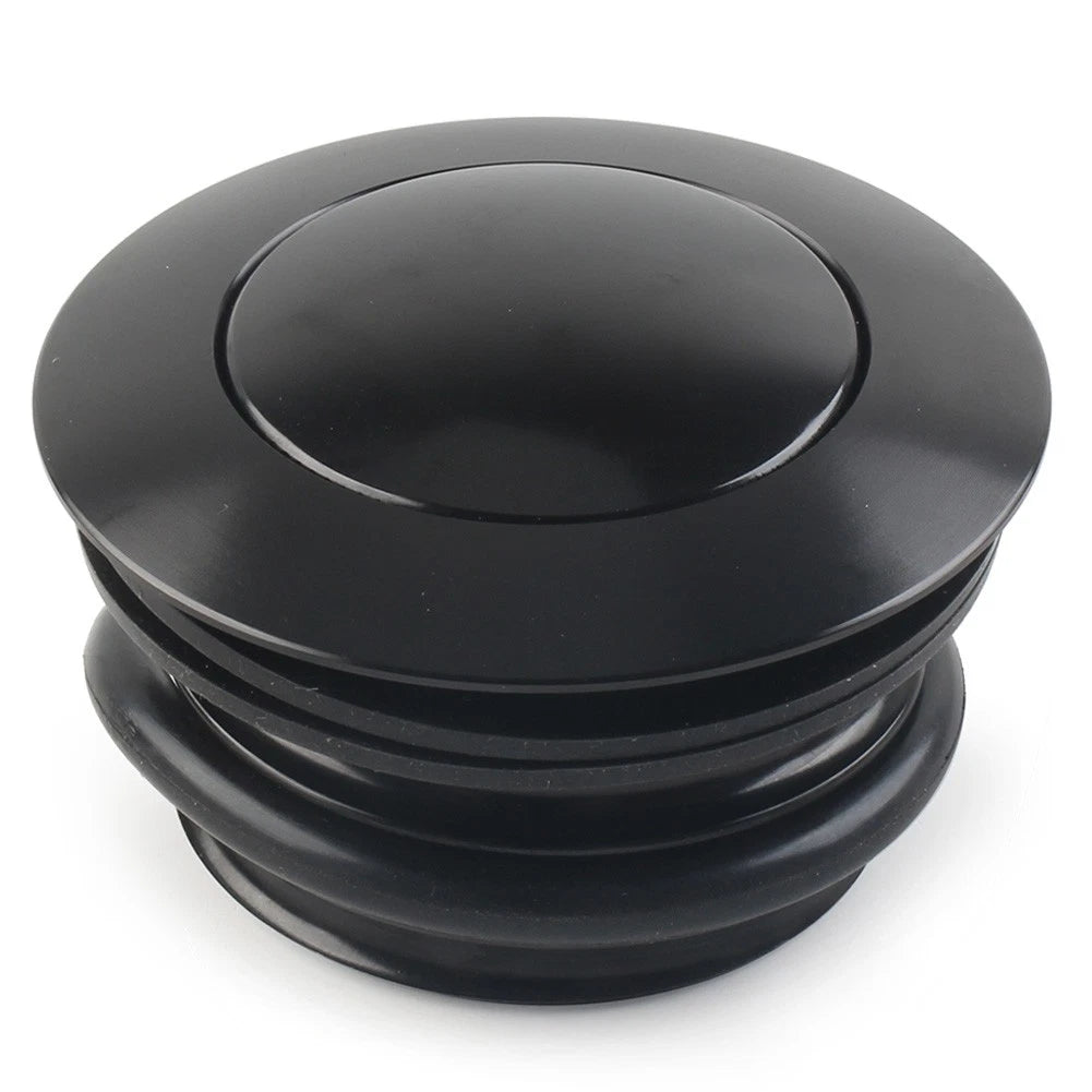 Black Motorcycle Left Hand Thread Fuel Tank Gas Cap Cover For Harley 1982-2017