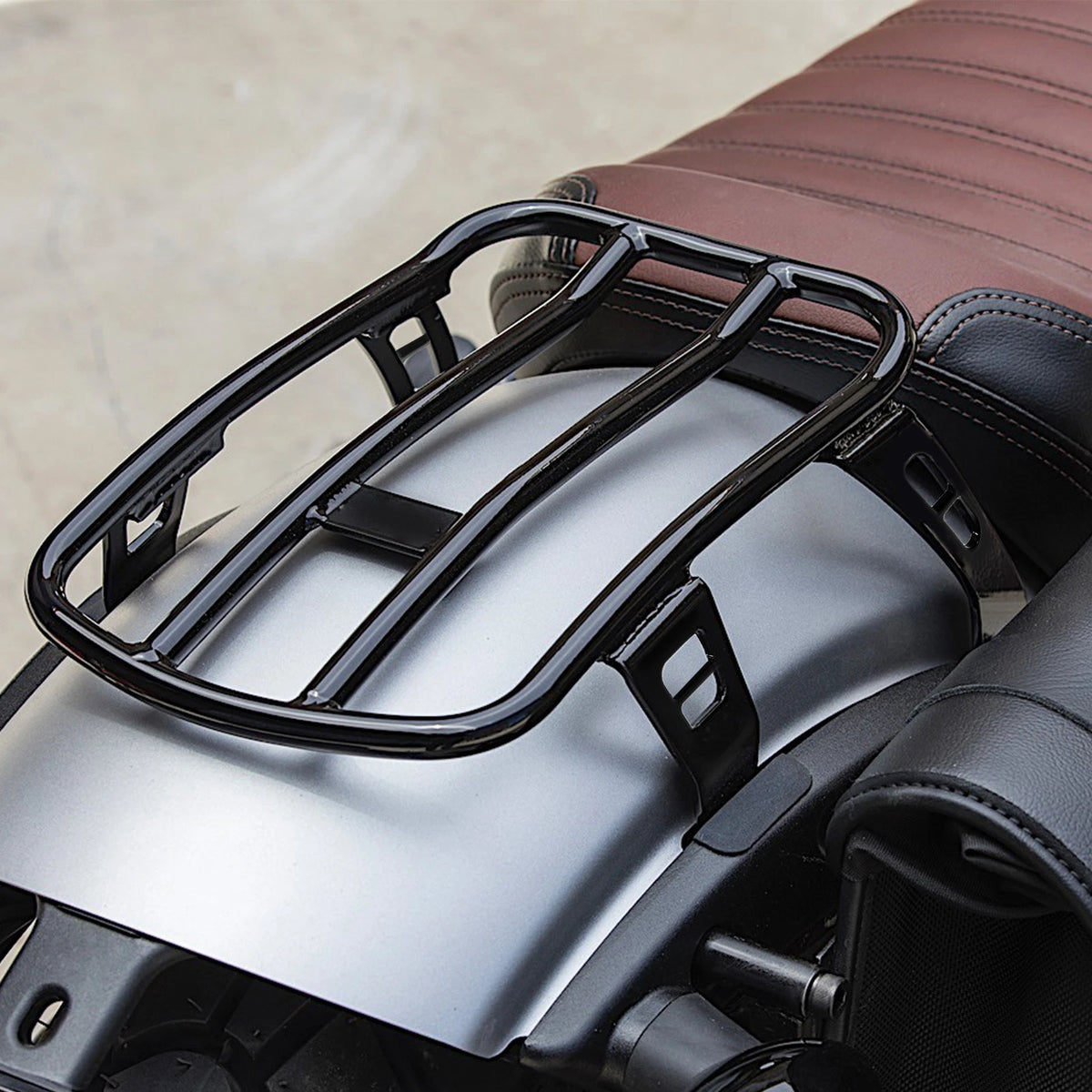 Black Rear Solo Luggage Rack Fit For Indian Scout Bobber Twenty 2018-2024 2023