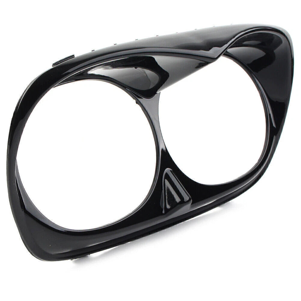 Headlight Bezel Scowl Outer Light Fairing Fit Harley Road Glide FLT 98-13 Black