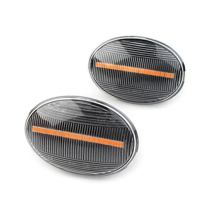 2x Dynamic Clear LED Side Marker Signal Light For MINI Cooper R55 R56 R57 R58