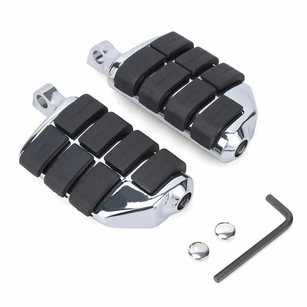 Motorcycle Foot Rest Pegs Dually Iso Pegs For Harley Male Mount Touring Chrome