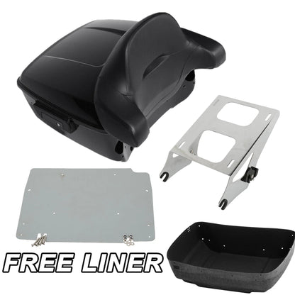 King Trunk Backrest Pad Mount Rack Plate Fit Fit For Harley Touring 2014-2025 24