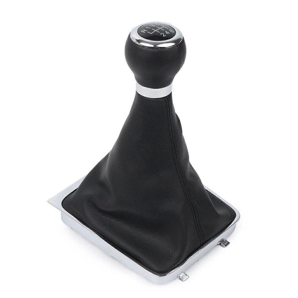 Manual Gear Shift Knob 6-Speed w/ Boot Cover Stick Lever Gaiter for VW Passat B6