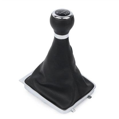 Manual Gear Shift Knob 6-Speed w/ Boot Cover Stick Lever Gaiter for VW Passat B6