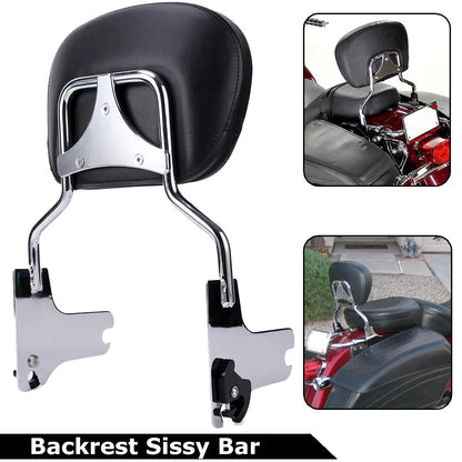 US Passenger Backrest Sissy Bar Pad For Harley Electra Glide Road King 1997-2008