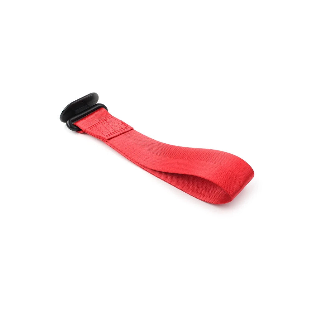 Car Tow Towing Strap Belt Rope Rally Hook Universal Rear/Front Bumper Red