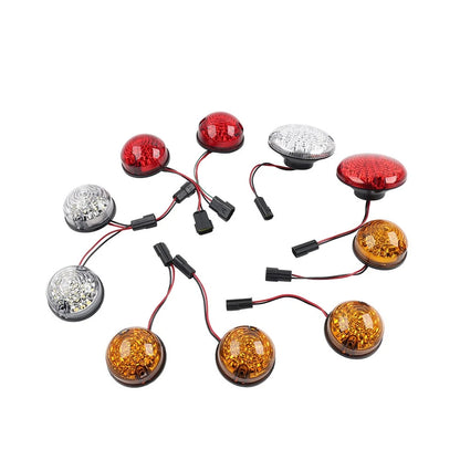 10Pcs Upgrade Round Led Indicator Light Lamp Kit For Land Rover Defender 1990-16