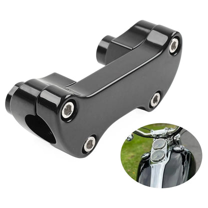 2" Handlebar Riser & Top Clamp For Harley Dyna Softail Sportster Street bob