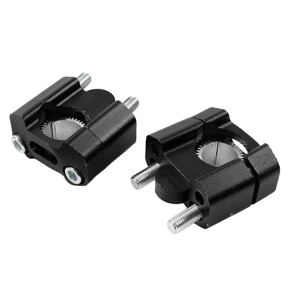 HandleBar Fat Bar Mount Clamps Risers Adaptor 7/8 to 11/8 Dirt Pit Bike ATV blk