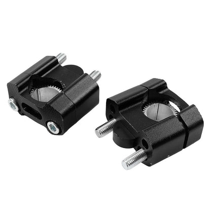 HandleBar Fat Bar Mount Clamps Risers Adaptor 7/8 to 11/8 Dirt Pit Bike ATV blk