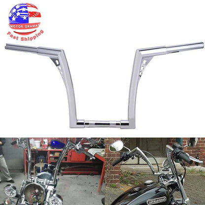 Chrome 12" Rise 1.25'' Ape Hanger Handle Bar For Harley Sportster XL 883 Softail