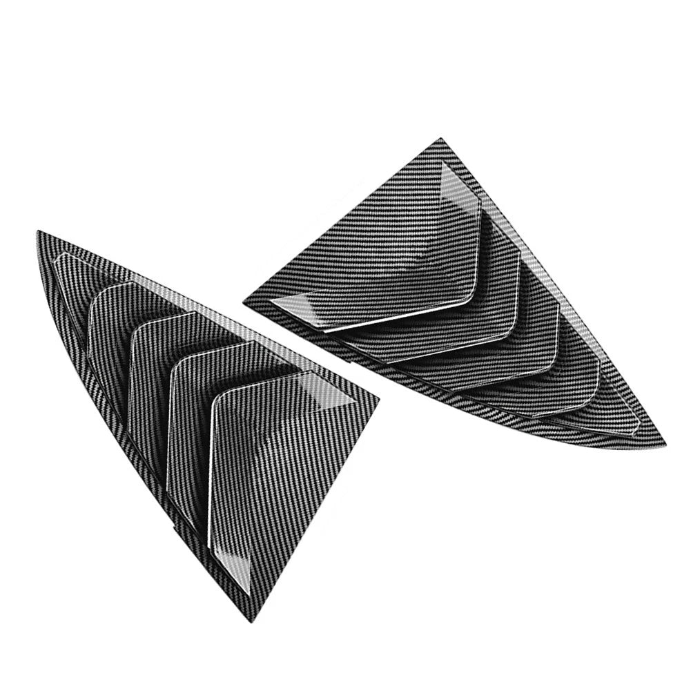 2pcs ABS Rear Window Side Vent Shutter Louver Cover Trim For Tesla Model 3