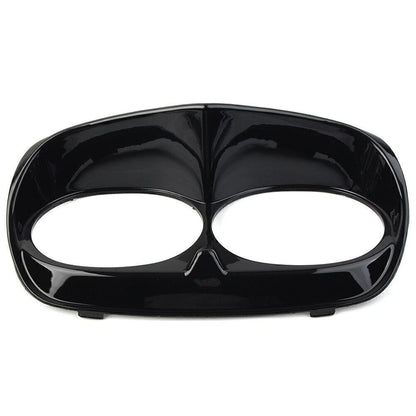 Headlight Bezel Scowl Outer Light Fairing Fit Harley Road Glide FLT 98-13 Black