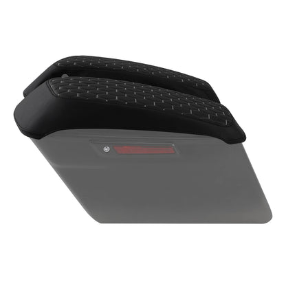 Black White Hard Saddlebags Lids Covers For Harley Electra Street Glide 14-23 22