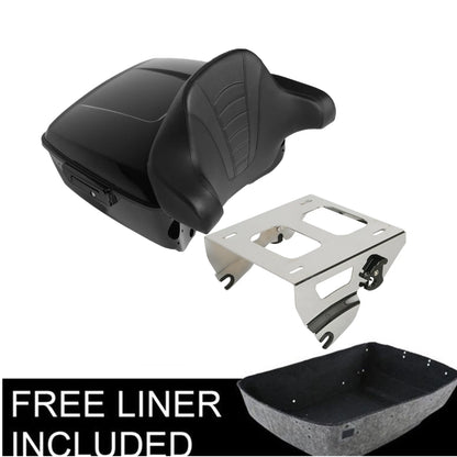 King Trunk Pad Solo Mount Rack Fit For Harley Touring Electra Road Glide 14-Up