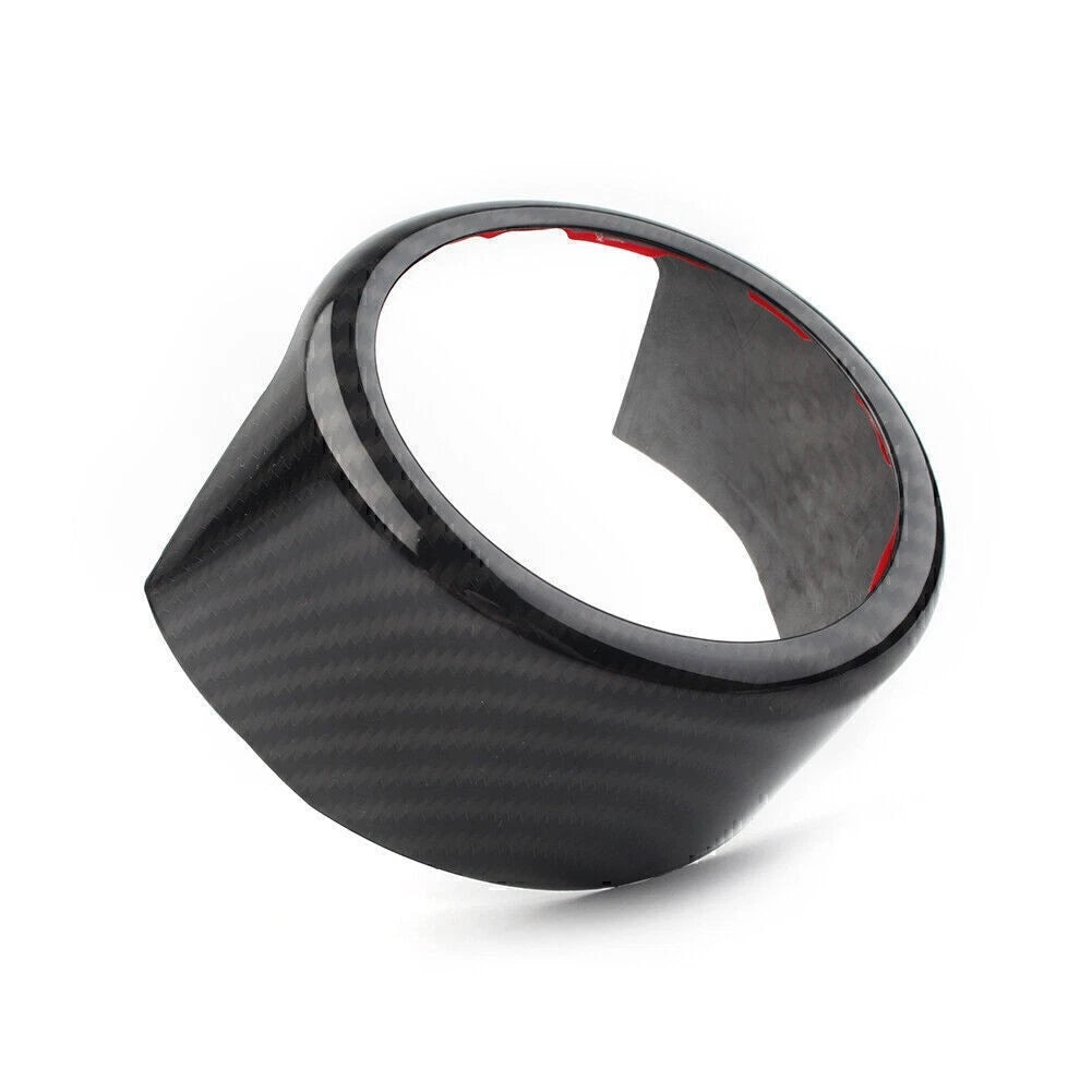 Front Grille Grill Logo Emblem Ring For Alfa Romeo Stelvio 2017-22 Carbon Fiber